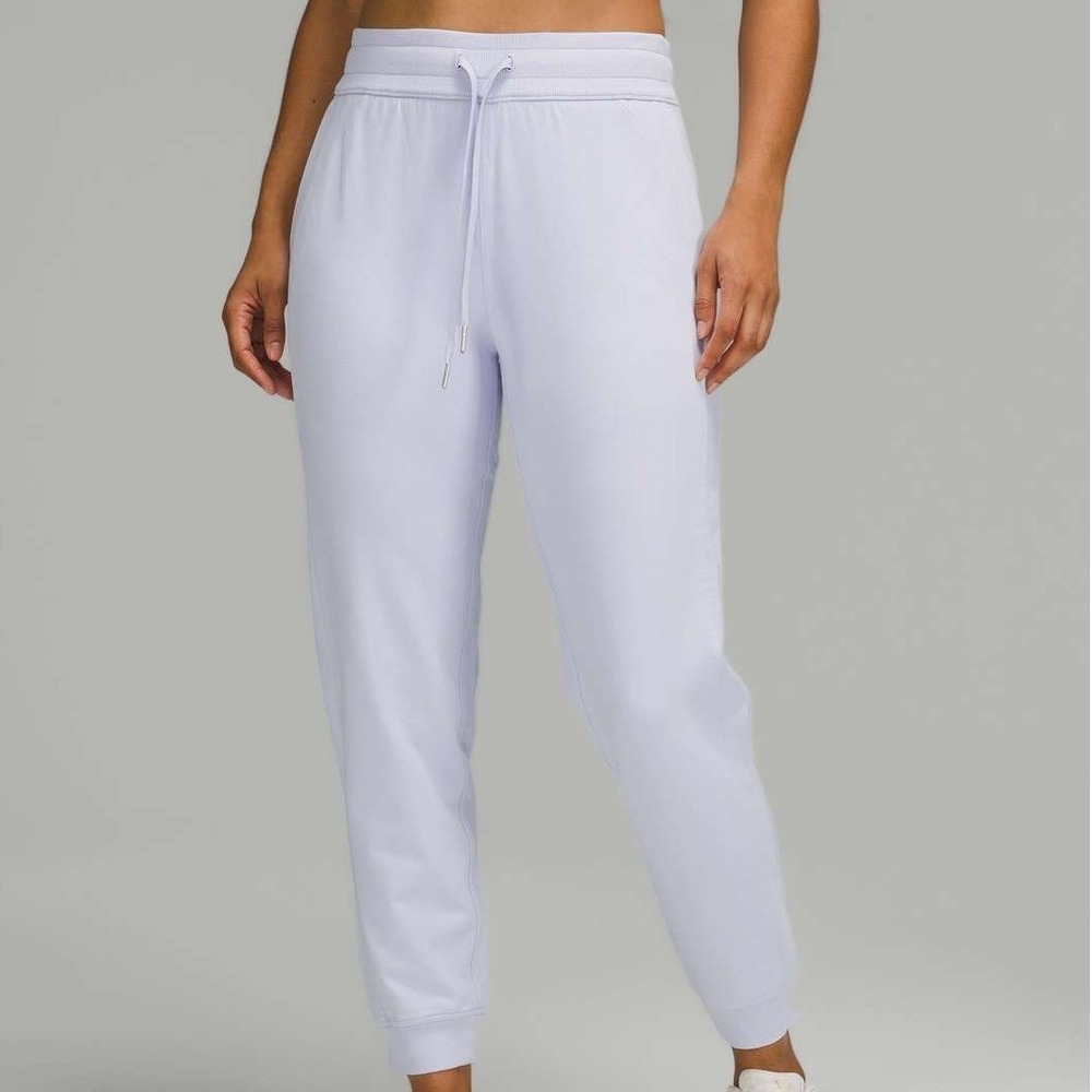 Lululemon Scuba High Rise French Terry Jogger Pastel Blue Size 10 LW5DKFS
